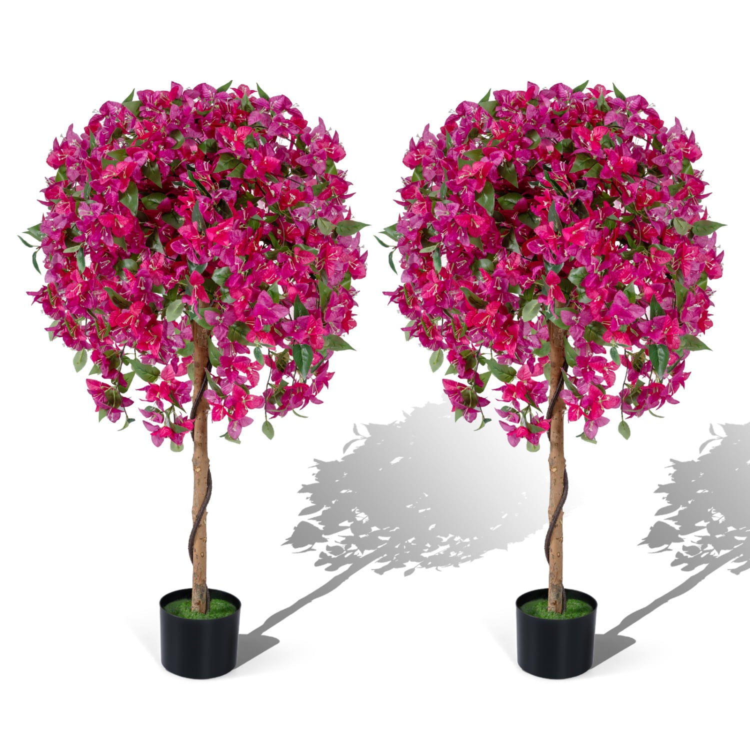 Artificial Azalea Trees, 2 Pack, Vivid Blooming Flowers Faux Plants at Gallery Canada