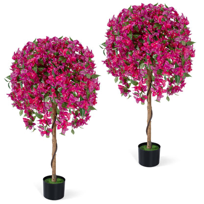 Artificial Azalea Trees, 2 Pack, Vivid Blooming Flowers Faux Plants at Gallery Canada