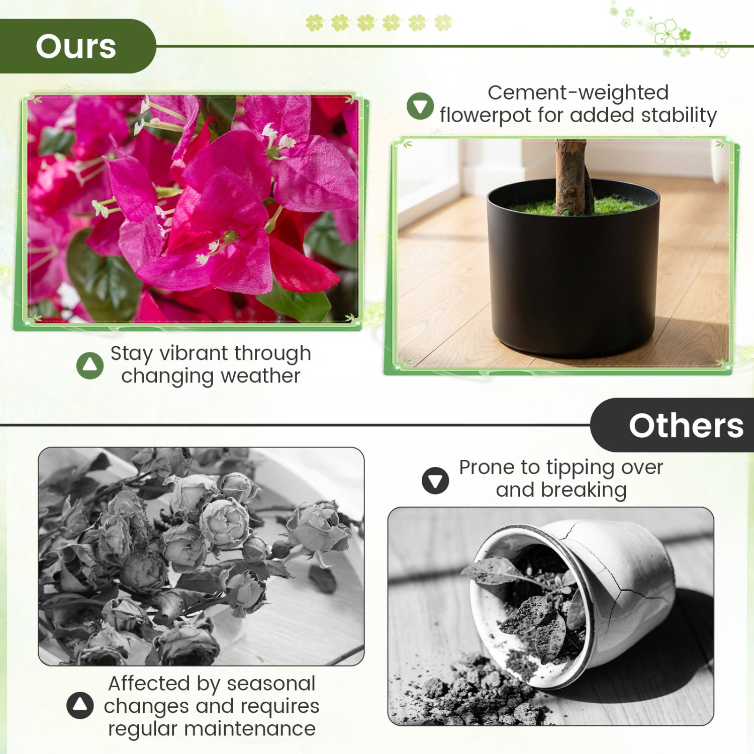 Artificial Azalea Trees, 2 Pack, Vivid Blooming Flowers Faux Plants at Gallery Canada