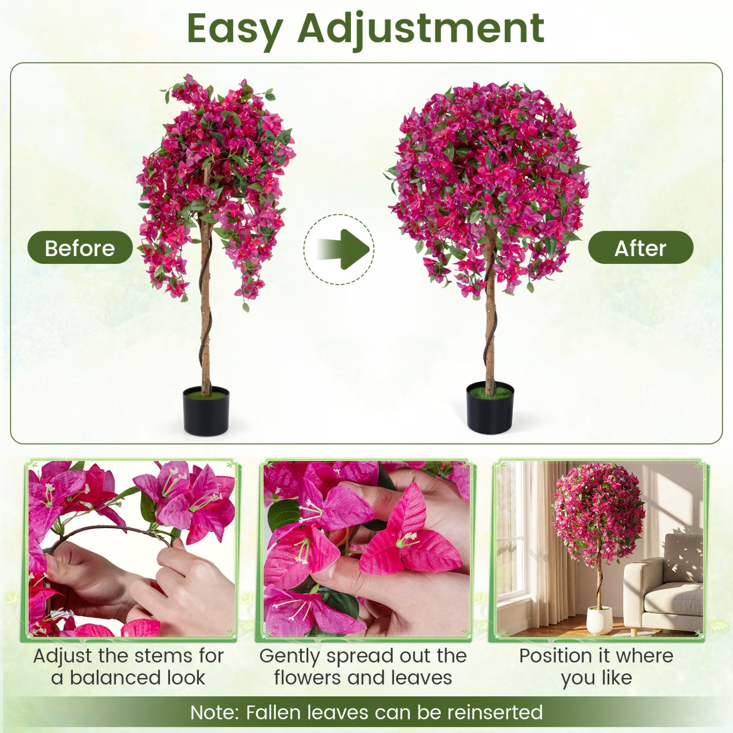Artificial Azalea Trees, 2 Pack, Vivid Blooming Flowers Faux Plants at Gallery Canada