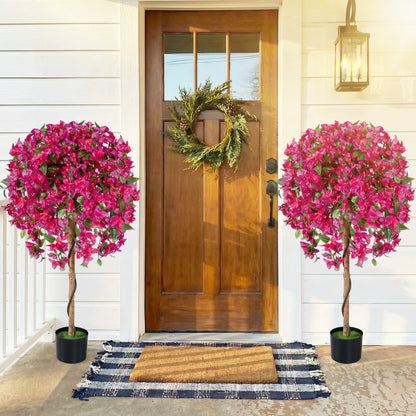 Artificial Azalea Trees, 2 Pack, Vivid Blooming Flowers Faux Plants at Gallery Canada