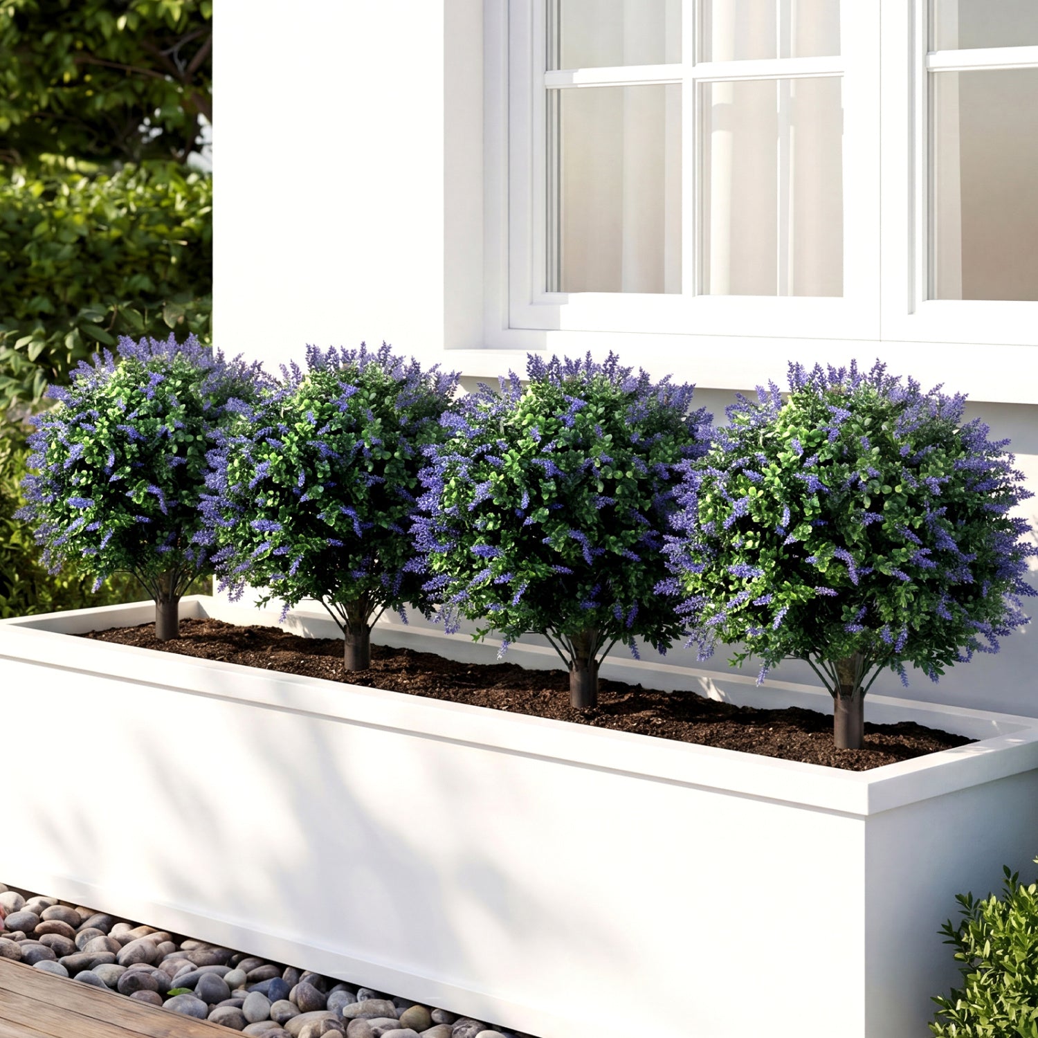Artificial Topiary Ball Trees, 2 Pack, Lavender Faux Plants at Gallery Canada
