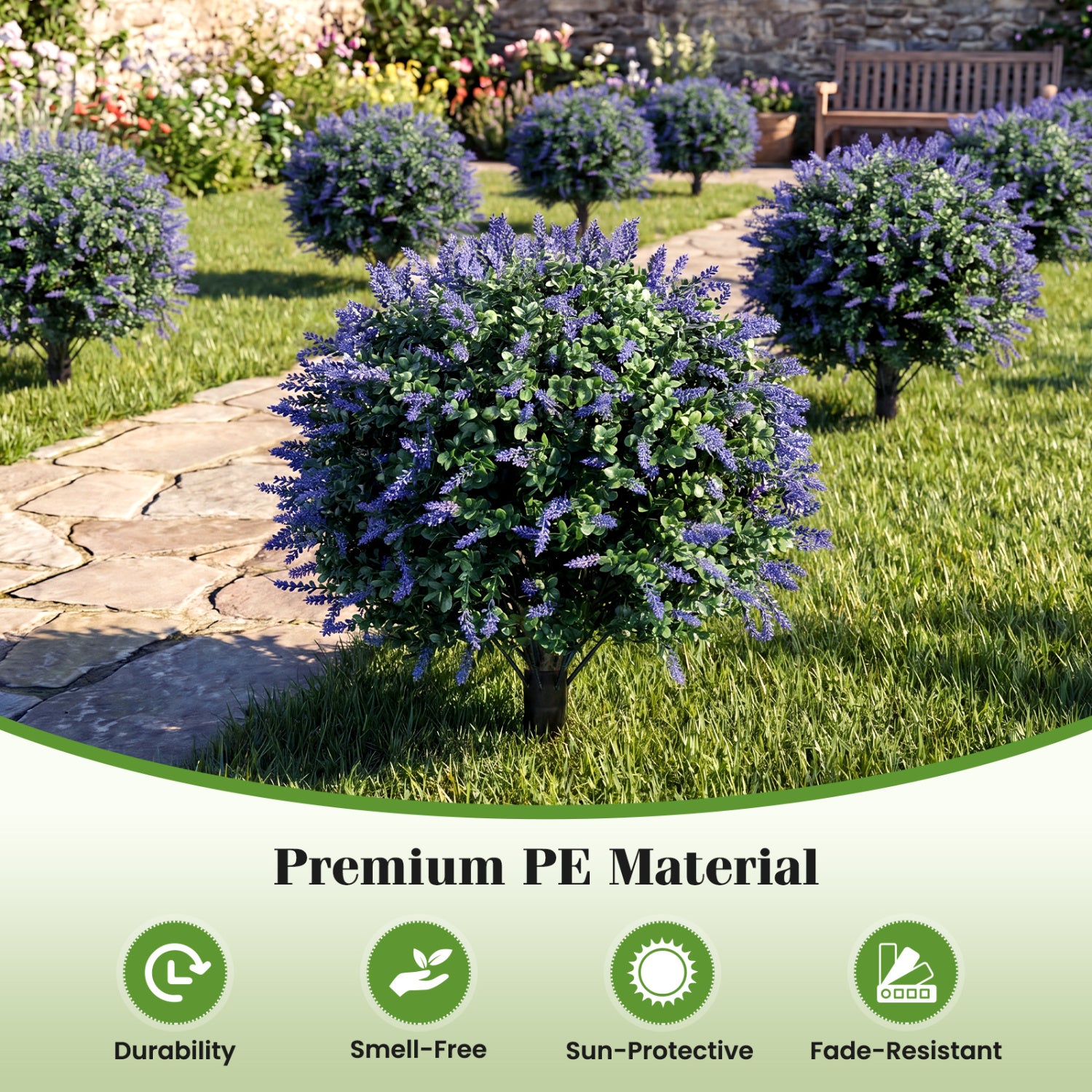 Artificial Topiary Ball Trees, 2 Pack, Lavender Faux Plants at Gallery Canada