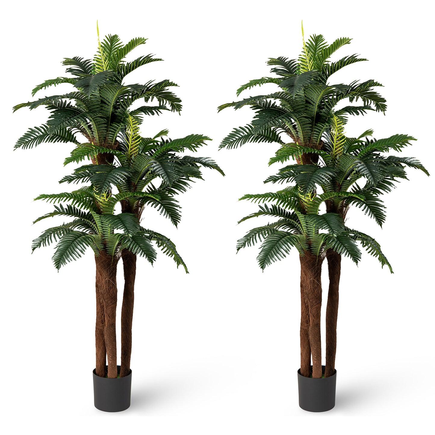 2 Pack Artificial Palm Tree 6.3 ft Tall with Adjustable Leaves Faux Plants at Gallery Canada