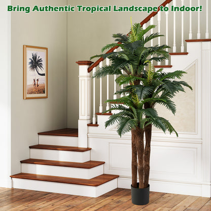 2 Pack Artificial Palm Tree 6.3 ft Tall with Adjustable Leaves Faux Plants at Gallery Canada