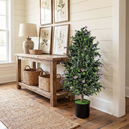 Artificial Topiary Cone Tree, 2 Pack, 49 Flowers, Purple Faux Plants at Gallery Canada