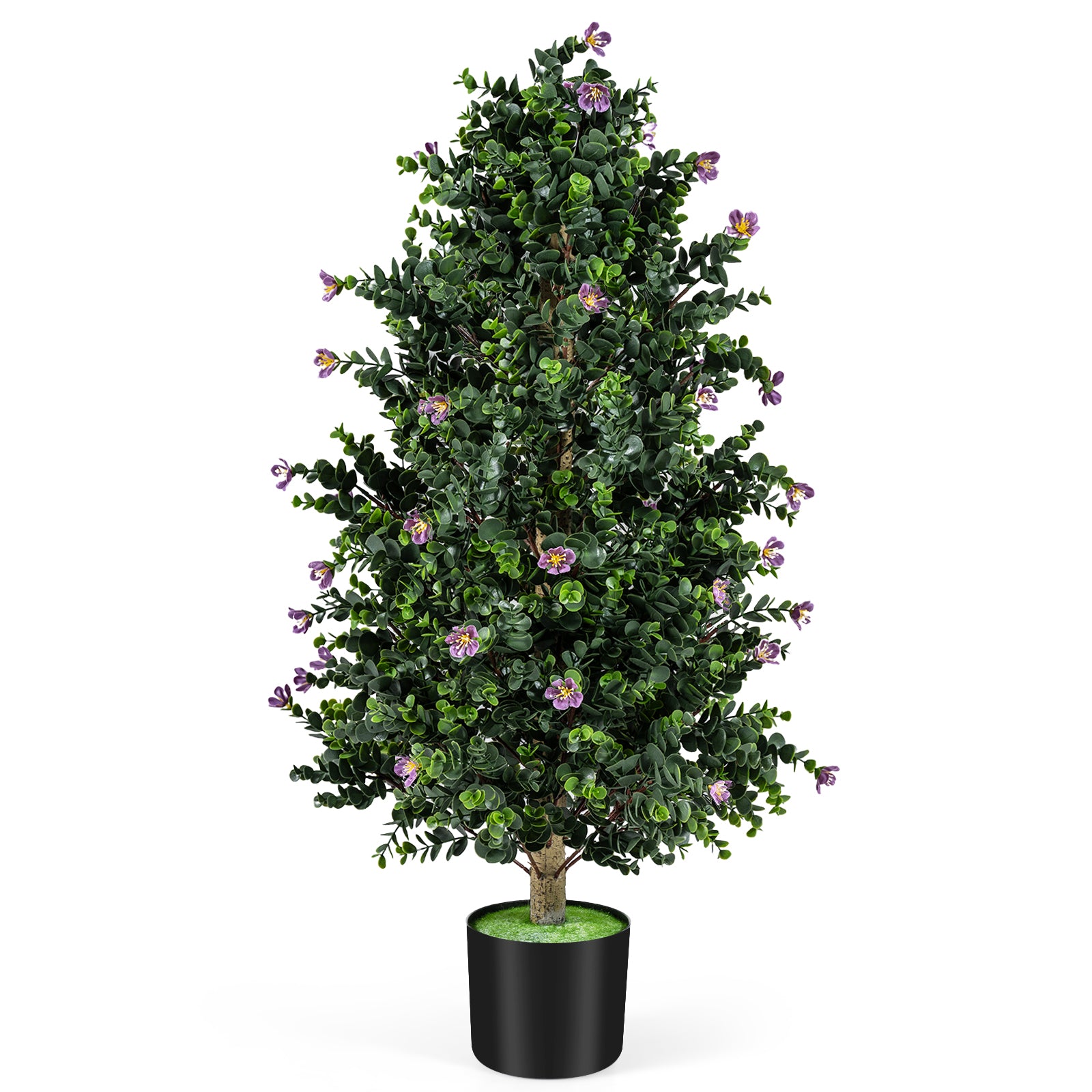 Artificial Topiary Cone Tree, 2 Pack, 49 Flowers, Purple Faux Plants at Gallery Canada