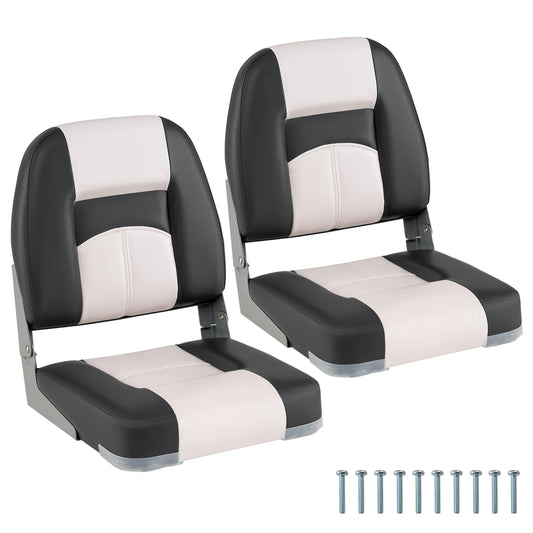 2-Pack Boat Seats with Thick Sponge Padding and Fixing Bolts, Gray Surfing Gray at Gallery Canada