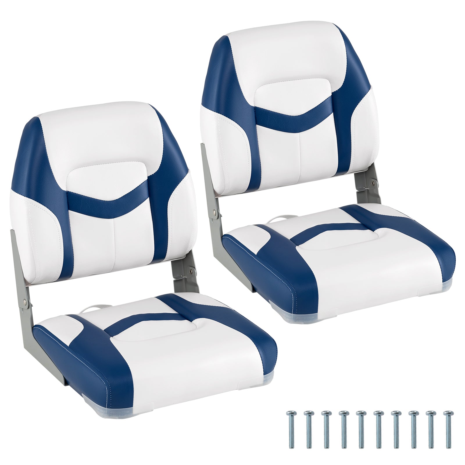 2-Pack Boat Seats with Fixing Bolts and Hinges, Blue Surfing at Gallery Canada