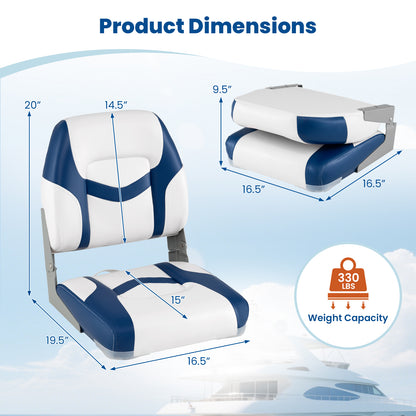 2-Pack Boat Seats with Fixing Bolts and Hinges, Blue Surfing at Gallery Canada
