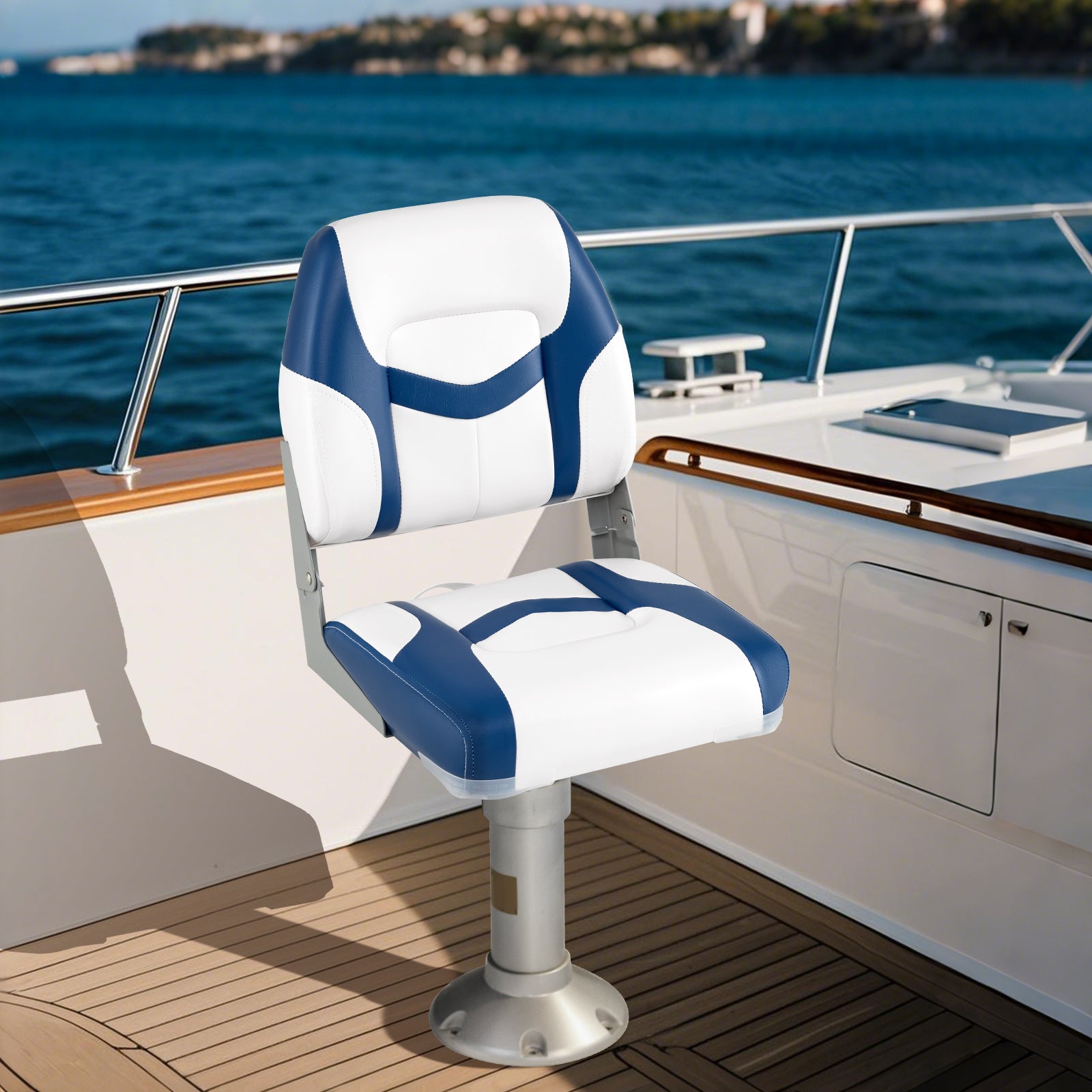 2-Pack Boat Seats with Fixing Bolts and Hinges, Blue Surfing at Gallery Canada