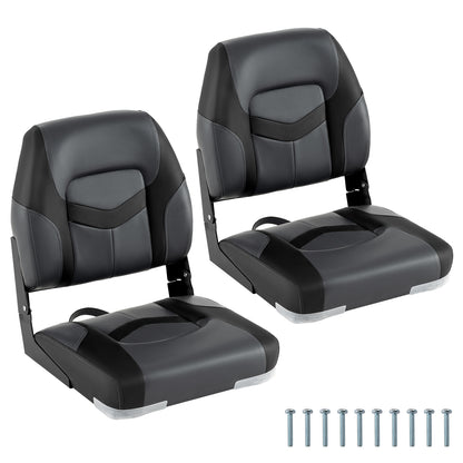 2-Pack Boat Seats with Fixing Bolts and Hinges, Black Surfing Black at Gallery Canada
