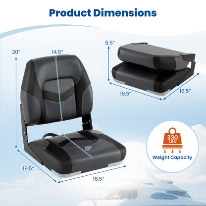 2-Pack Boat Seats with Fixing Bolts and Hinges, Black Surfing at Gallery Canada