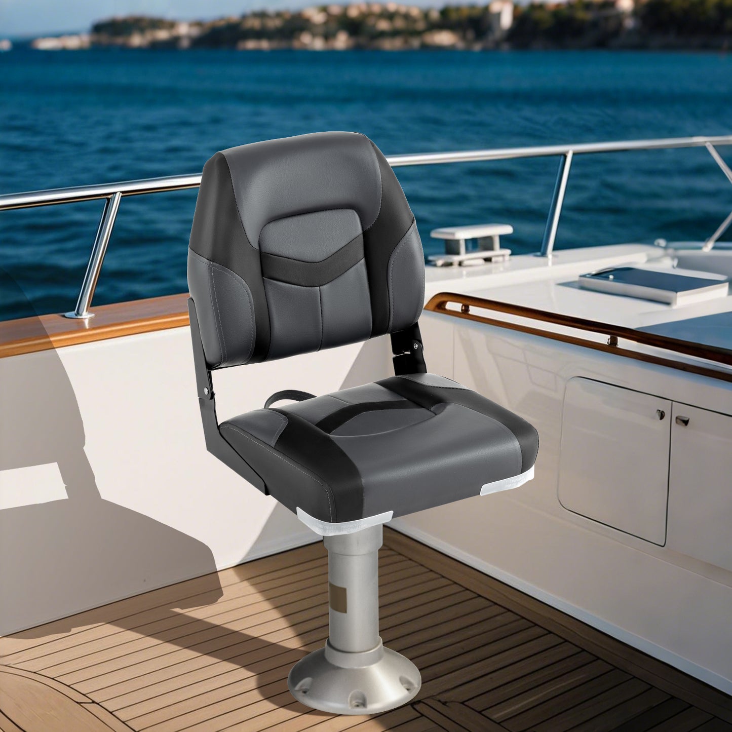 2-Pack Boat Seats with Fixing Bolts and Hinges, Black Surfing at Gallery Canada