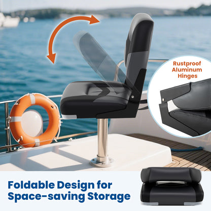 2-Pack Boat Seats with Fixing Bolts and Hinges, Black Surfing at Gallery Canada