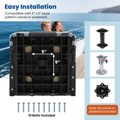 2-Pack Boat Seats with Fixing Bolts and Hinges, Black Surfing at Gallery Canada