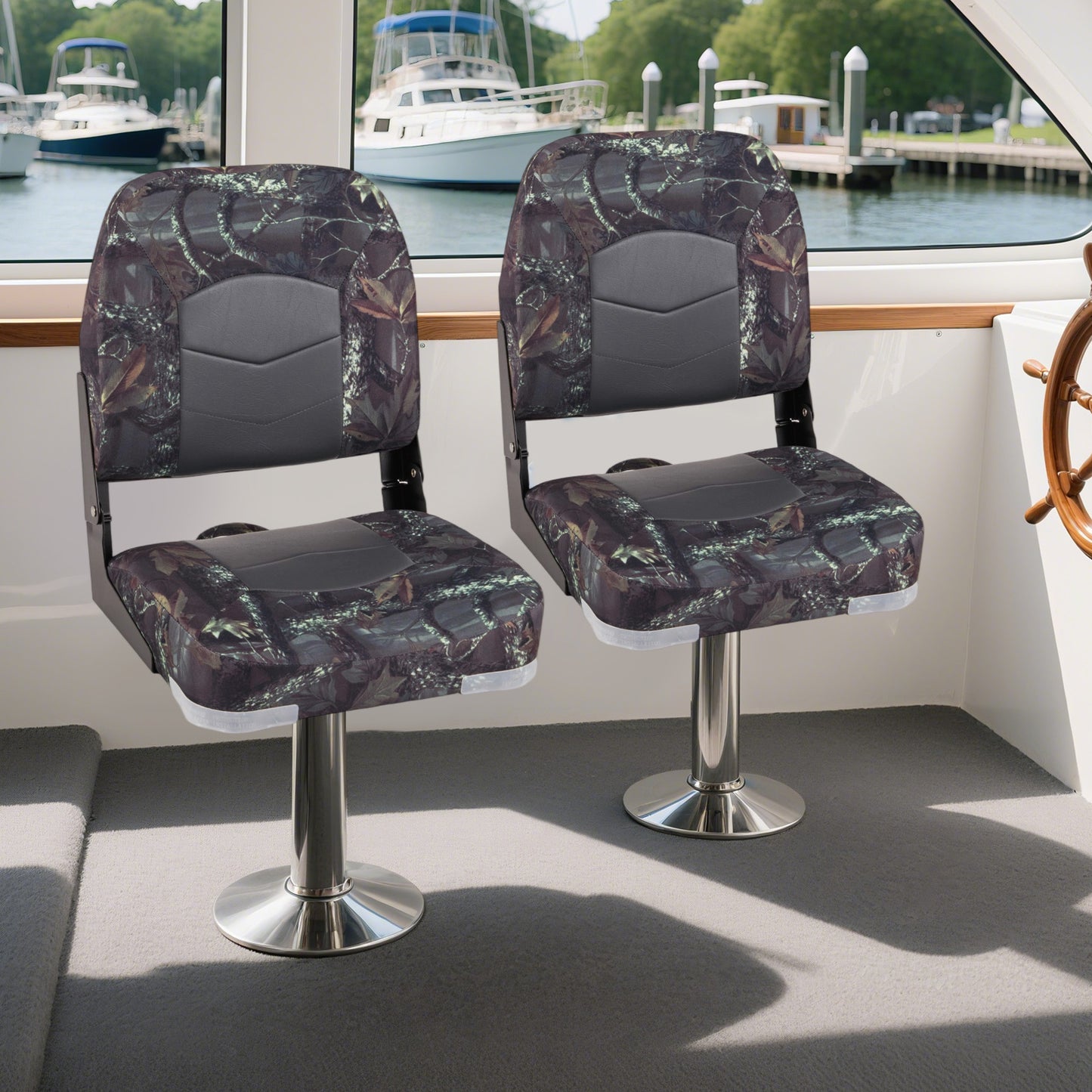 2-Pack Boat Seats with Thick Sponge Padding, Camouflage Surfing at Gallery Canada