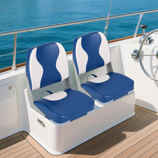 2-Pack Boat Seats with Thick Sponge Padding, Blue Surfing Blue at Gallery Canada
