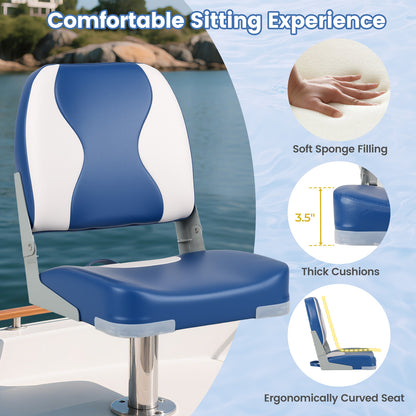 2-Pack Boat Seats with Thick Sponge Padding, Blue Surfing at Gallery Canada