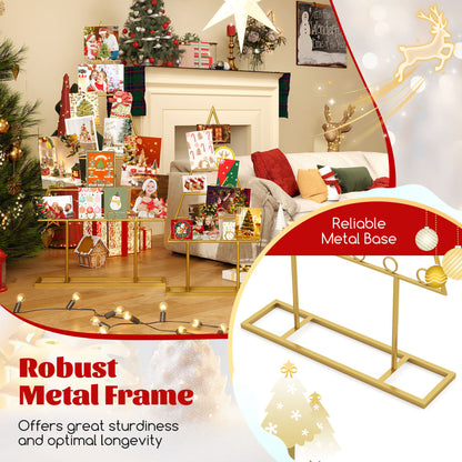 2 Pack Christmas Tree Photo Holder, 36 Clips, Metal Rack, Gold