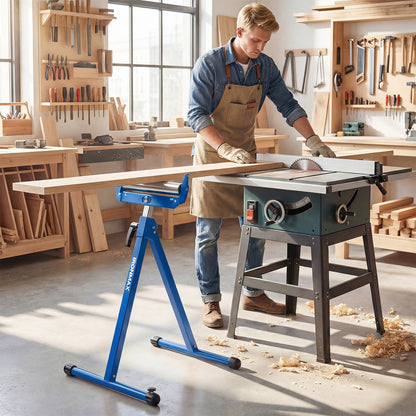 2-Pack Folding Roller Stands, Adjustable Height, Blue Garages at Gallery Canada