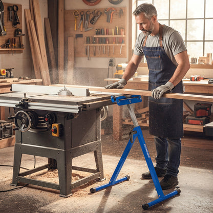 2-Pack Folding Roller Stands, Adjustable Height, Blue Garages at Gallery Canada