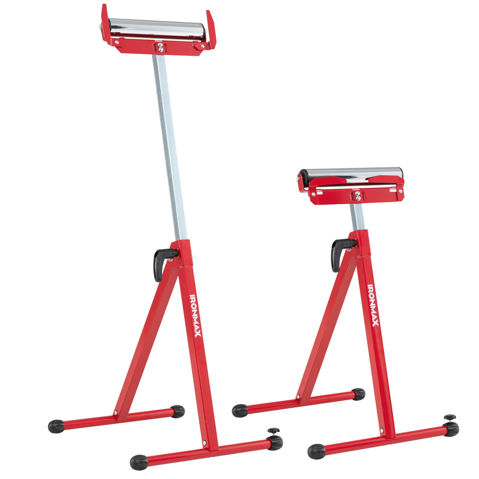 2-Pack Folding Roller Stands, Adjustable Height, Red Garages at Gallery Canada