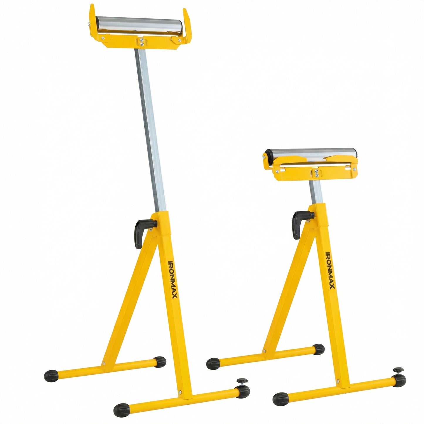 2-Pack Folding Roller Stands, Adjustable Height, Yellow Garages at Gallery Canada