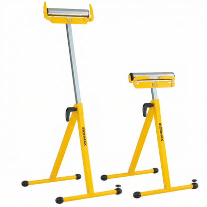 2-Pack Folding Roller Stands, Adjustable Height, Yellow Garages at Gallery Canada