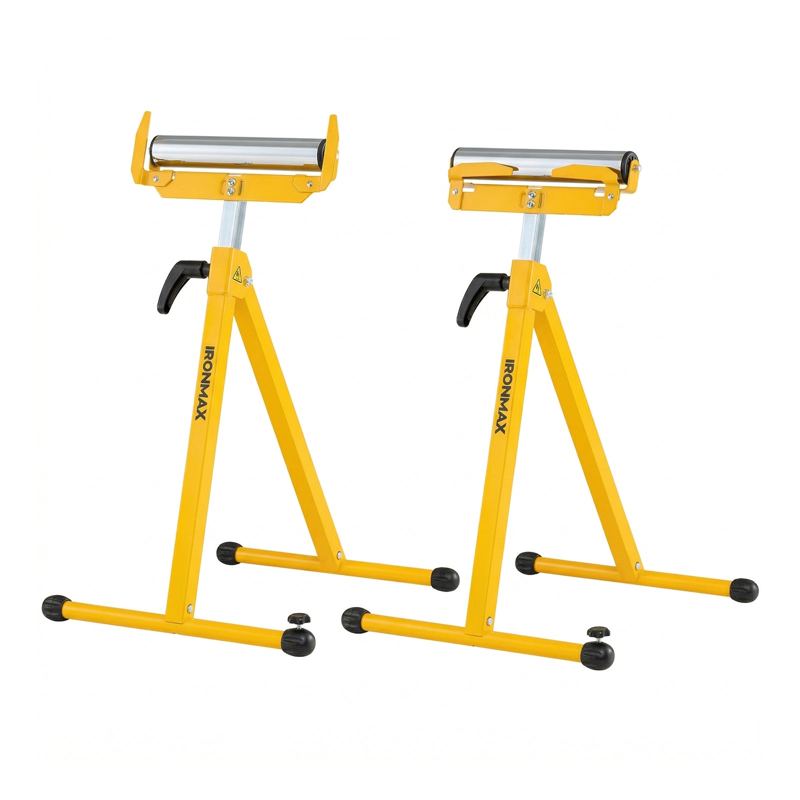 2-Pack Folding Roller Stands, Adjustable Height, Yellow Garages at Gallery Canada
