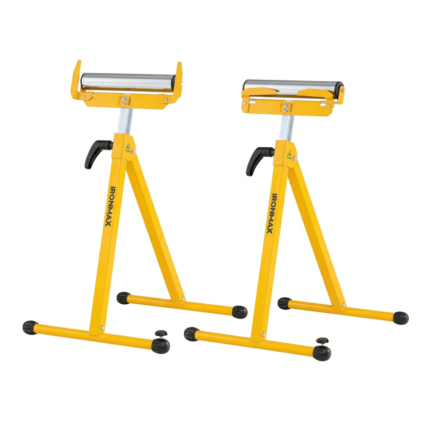 2-Pack Folding Roller Stands, Adjustable Height, Yellow Garages at Gallery Canada