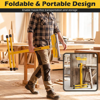2-Pack Folding Roller Stands, Adjustable Height, Yellow Garages at Gallery Canada