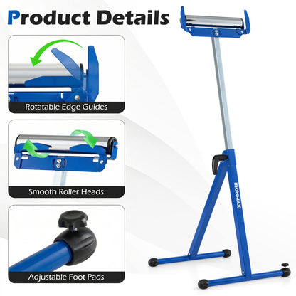 2-Pack Folding Roller Stands, Adjustable Height, Blue Garages at Gallery Canada