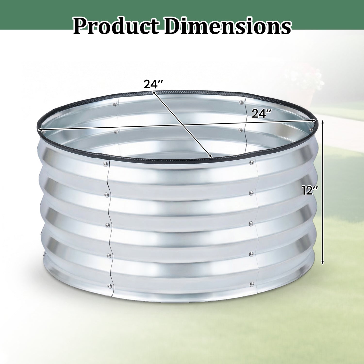 2 Pack Galvanized Raised Garden Bed Kit, Open-Ended Base, Silver Raised Garden Beds at Gallery Canada