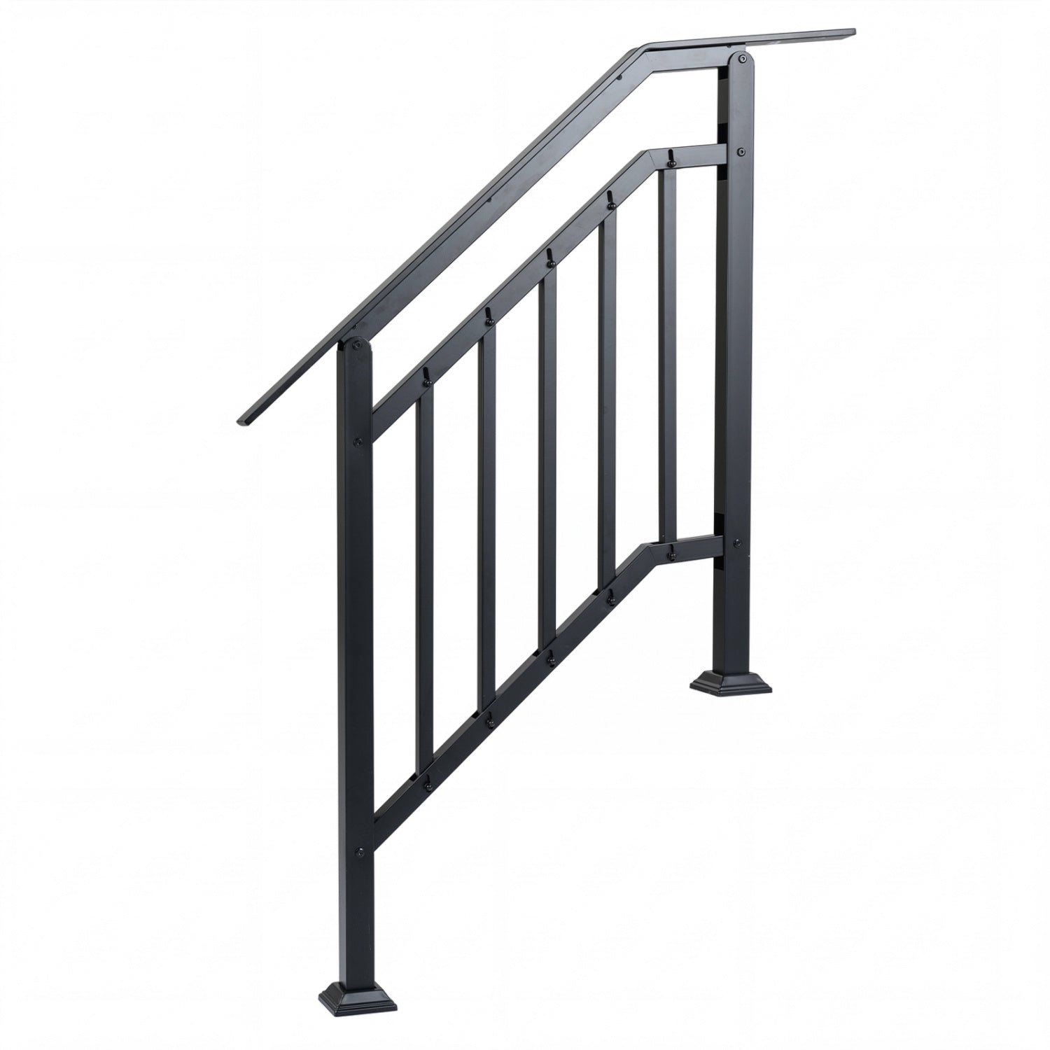 2 Pack Outdoor Handrails For Steps, Adjustable Angle Garden Tools Black at Gallery Canada