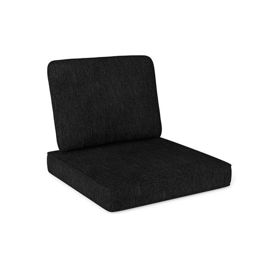 2-Pack Outdoor Patio Cushion Set, Removable Covers, Black