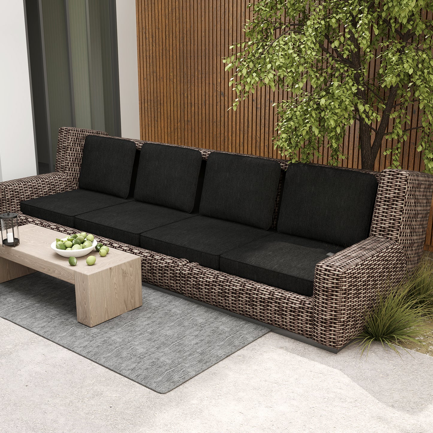 2-Pack Outdoor Patio Cushion Set, Removable Covers, Black Outdoor Furniture Accessories at Gallery Canada