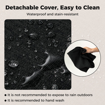 2-Pack Outdoor Patio Cushion Set, Removable Covers, Black Outdoor Furniture Accessories at Gallery Canada