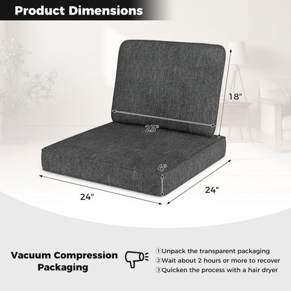 2-Pack Outdoor Patio Cushion Set, Removable Covers, Gray Outdoor Furniture Accessories at Gallery Canada