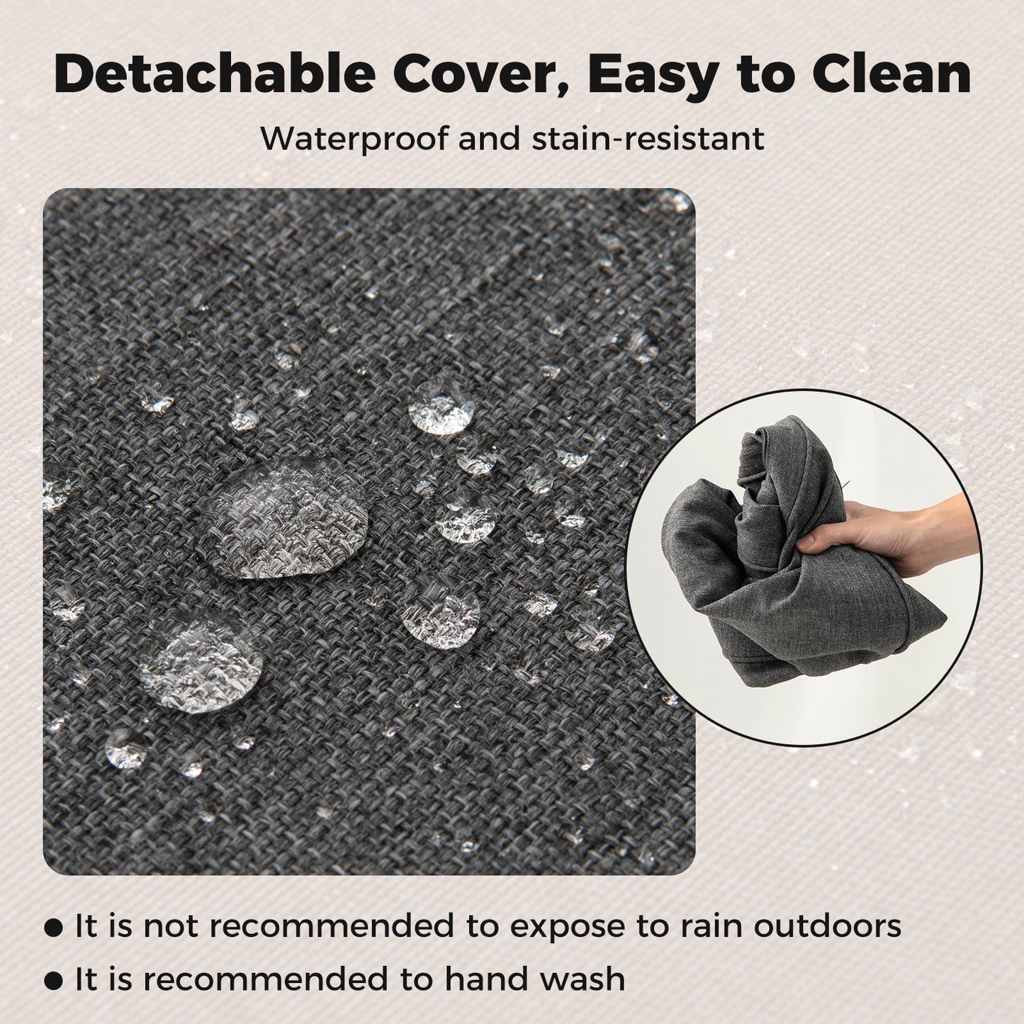 2-Pack Outdoor Patio Cushion Set, Removable Covers, Gray Outdoor Furniture Accessories at Gallery Canada