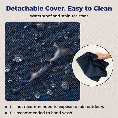 Outdoor Patio Cushion Set, 2-Pack, Removable Covers, Navy Outdoor Furniture Accessories at Gallery Canada
