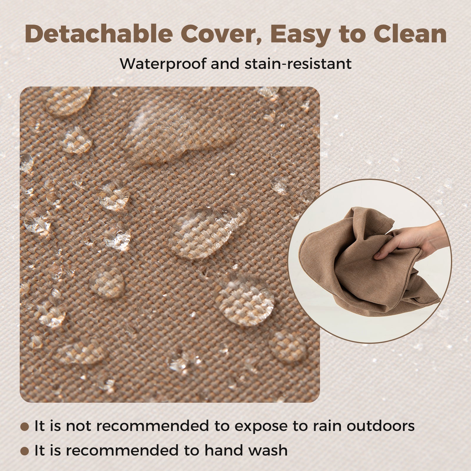 2-Pack Outdoor Patio Cushion Set, Removable Covers, Brown Outdoor Furniture Accessories at Gallery Canada