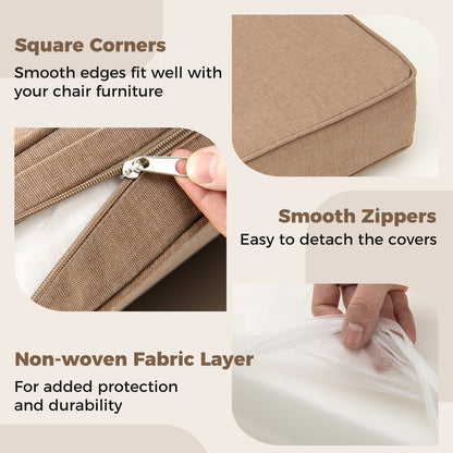 2-Pack Outdoor Patio Cushion Set, Removable Covers, Brown Outdoor Furniture Accessories at Gallery Canada