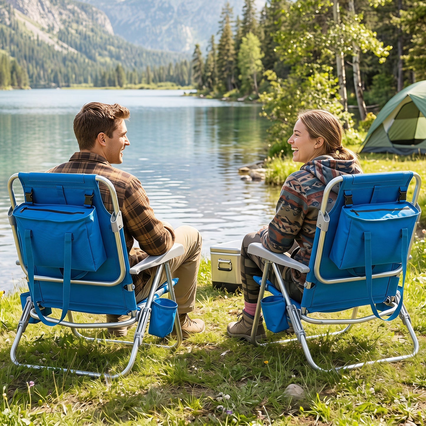 2 Pack Portable Folding Beach Chair