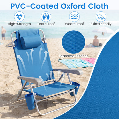 2 Pack Portable Folding Beach Chair