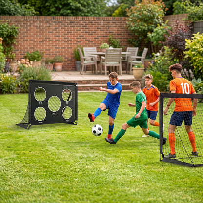 2-Pack Soccer Goals Set with Cones Ball Ground Stakes