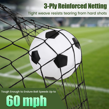 2-Pack Soccer Goals Set with Cones Ball Ground Stakes