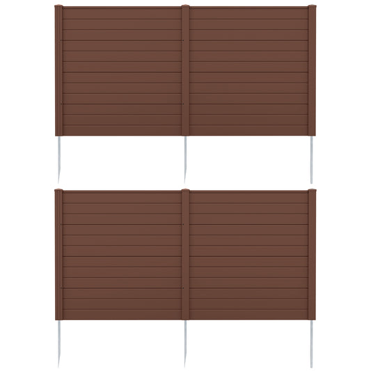 48 x 48 Inch Air Conditioner Enclosure, Brown Decorative Fencing & Flooring Brown at Gallery Canada