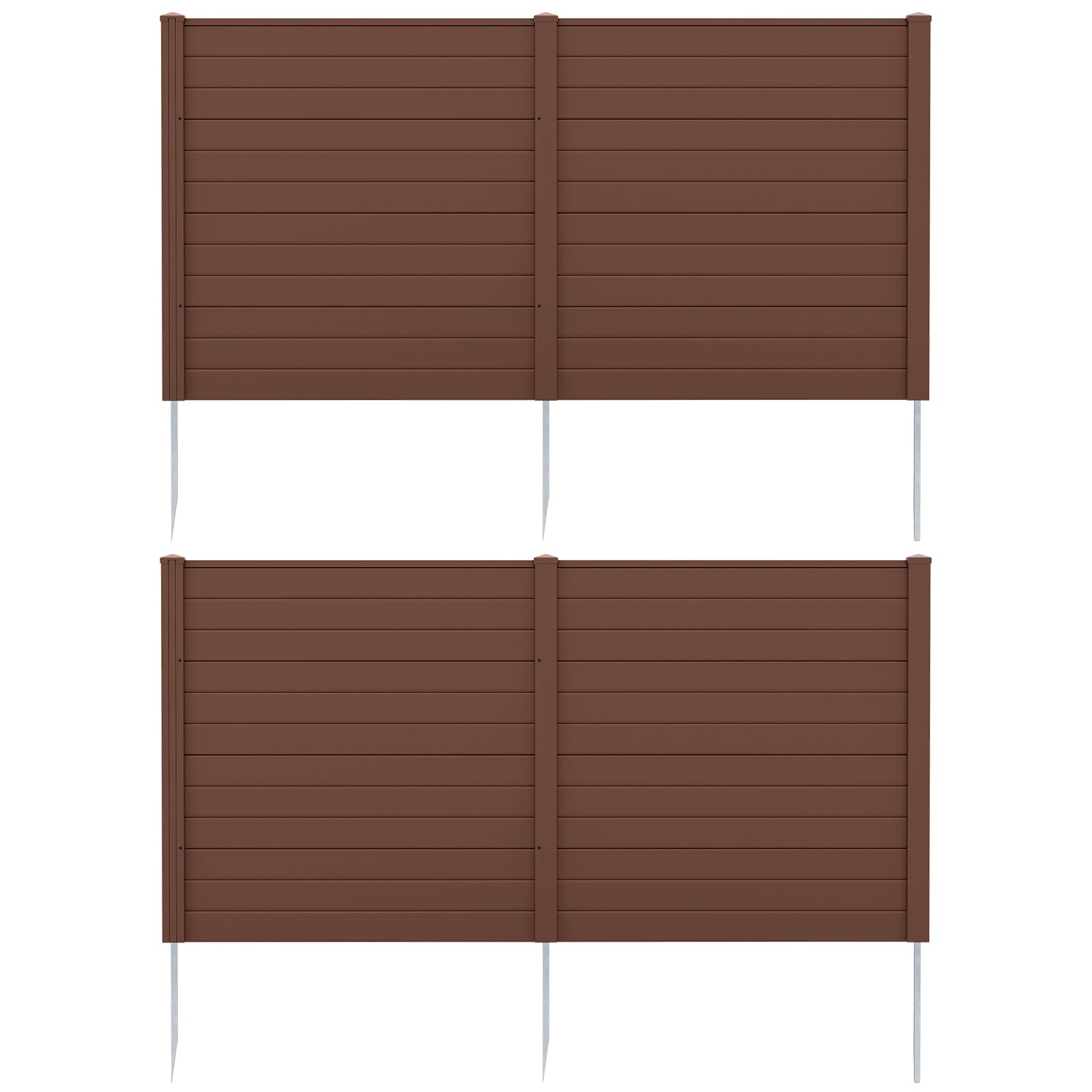 48 x 48 Inch Air Conditioner Enclosure, Brown Decorative Fencing & Flooring at Gallery Canada