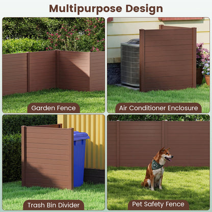 48x48 Inch AC Trash Can Pool Enclosure, Brown